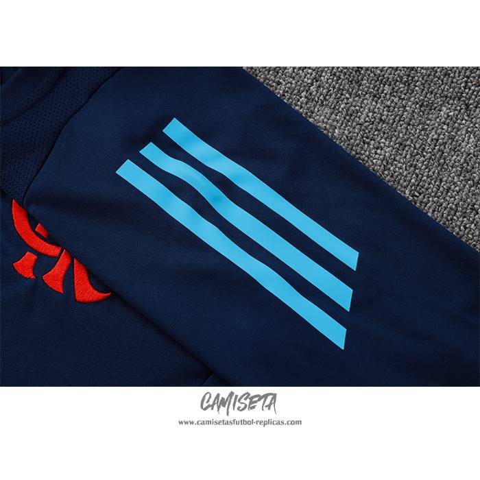 Chandal del Flamengo 2024-2025 Manga Corta Azul - Pantalon Corto